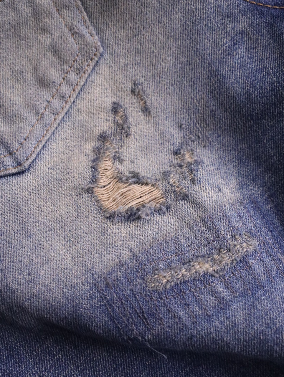 Polo Ralph Lauren patched denim pants blue