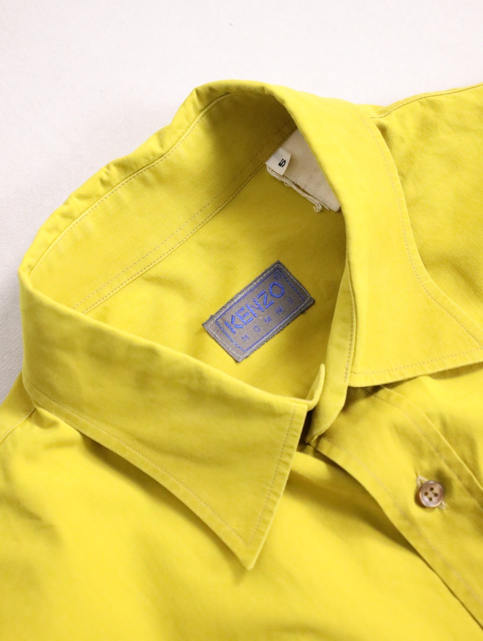 KENZO HOMME nice colored shirt made in france mustard
