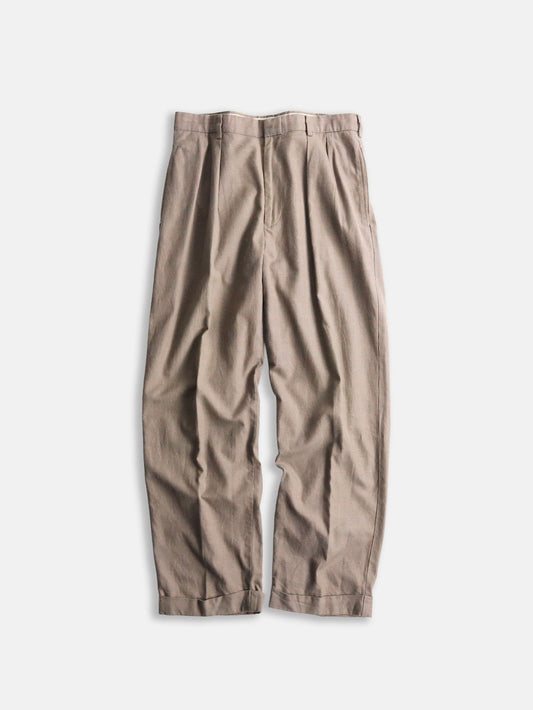 Tommy Hilfiger 2tuck houndhooht check slacks brown beige