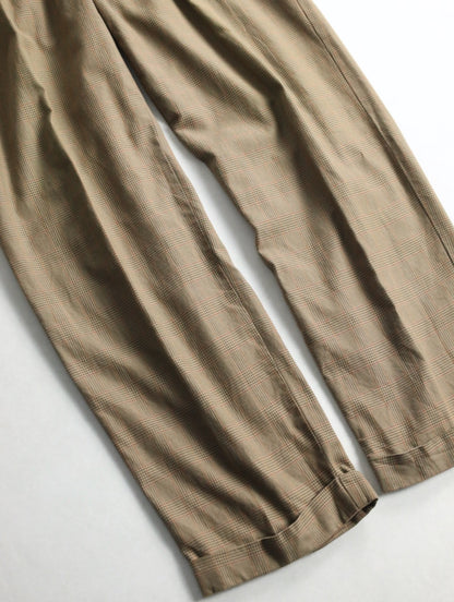 Tommy Hilfiger 2tuck houndhooht check slacks brown beige