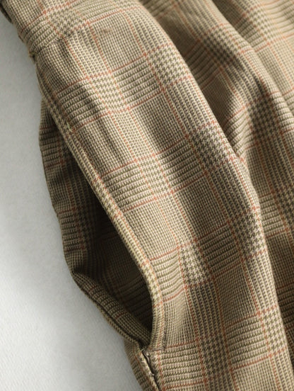 Tommy Hilfiger 2tuck houndhooht check slacks brown beige