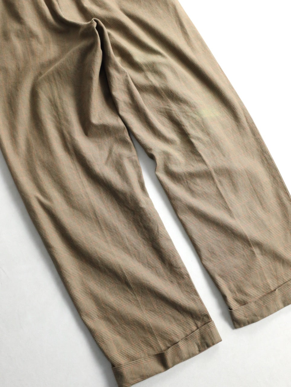 Tommy Hilfiger 2tuck houndhooht check slacks brown beige