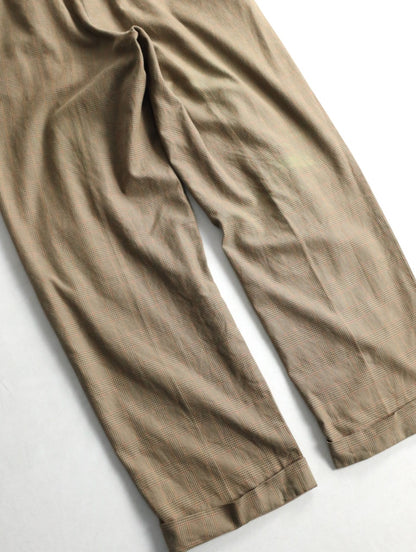 Tommy Hilfiger 2tuck houndhooht check slacks brown beige