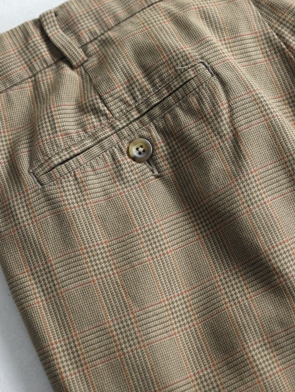 Tommy Hilfiger 2tuck houndhooht check slacks brown beige