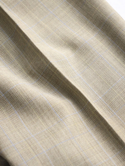 NAUTICA 2tuck check slacks beige-blue