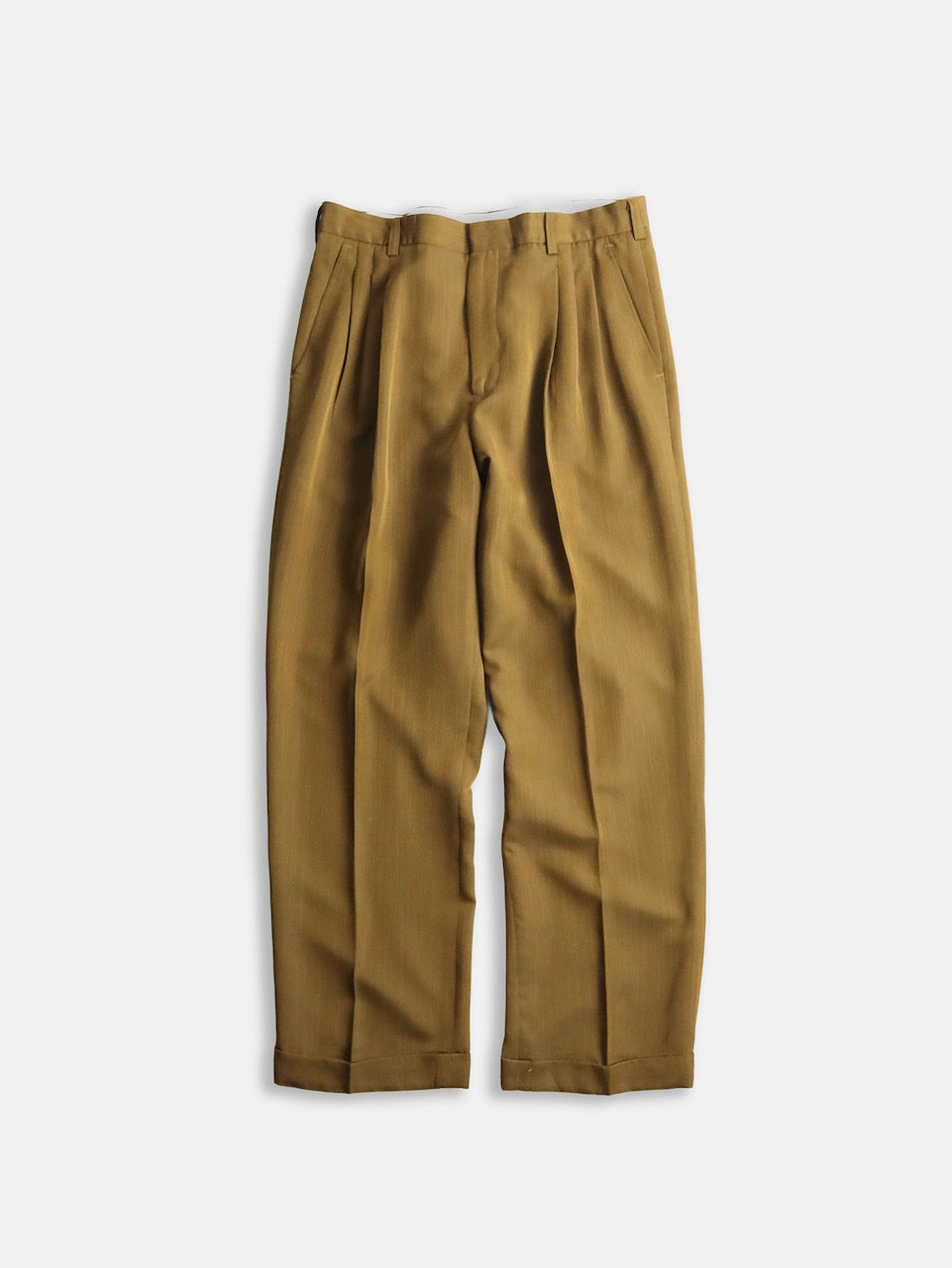 90s 3tuck slacks brown