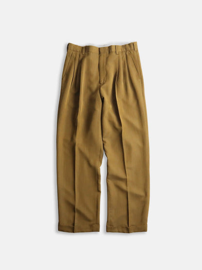 90s 3tuck slacks brown