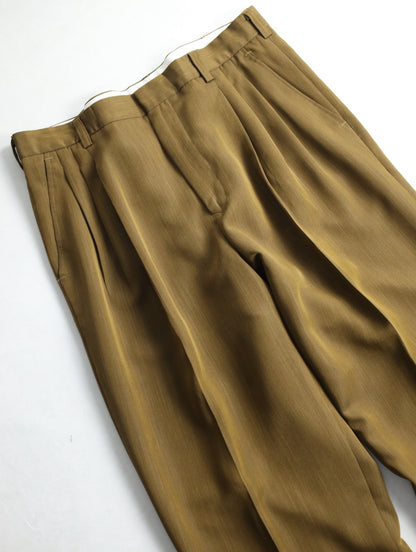 90s 3tuck slacks brown