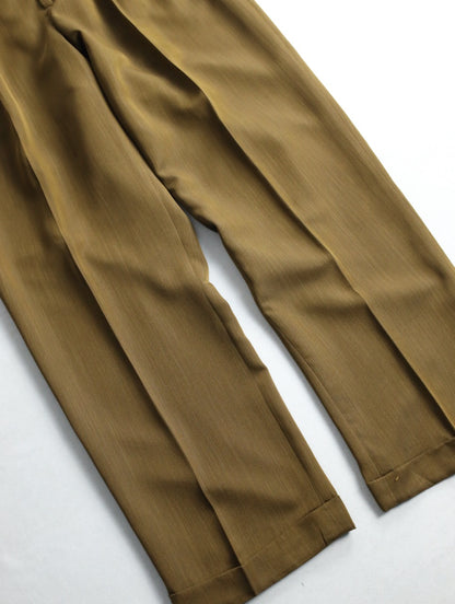 90s 3tuck slacks brown