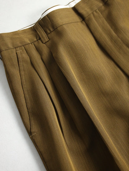 90s 3tuck slacks brown