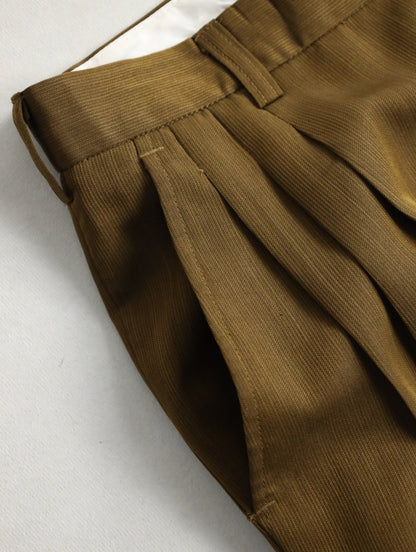 90s 3tuck slacks brown