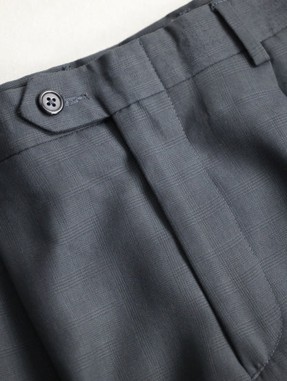 claiborne 2tuck check slacks darkgray