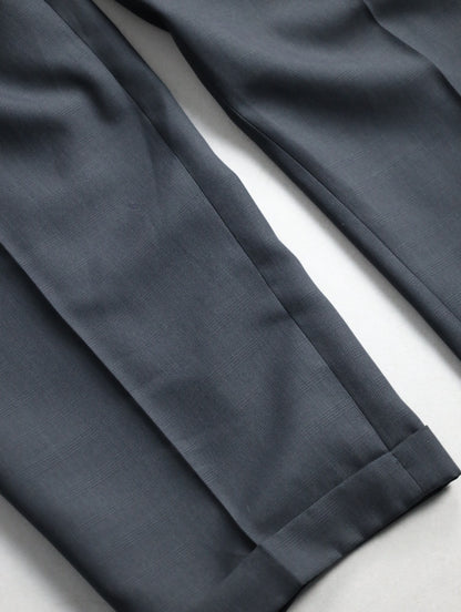 claiborne 2tuck check slacks darkgray