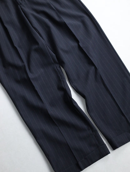 Brooks Brothers 2tuck wool strech slacks black