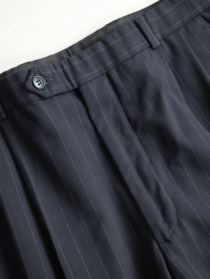 Brooks Brothers 2tuck wool strech slacks black
