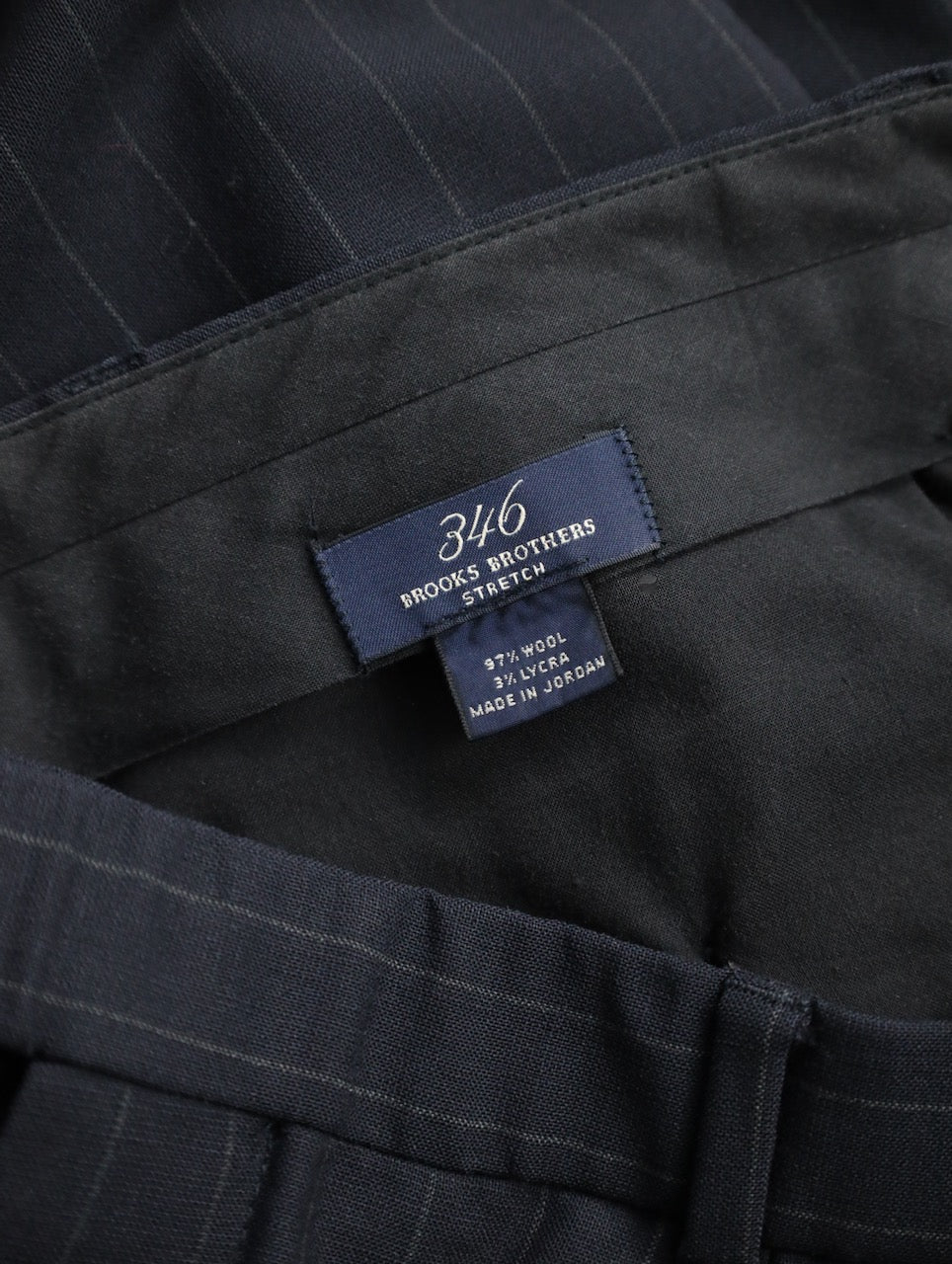 Brooks Brothers 2tuck wool strech slacks black