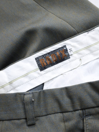 90s metallic 2tuck slacks multi