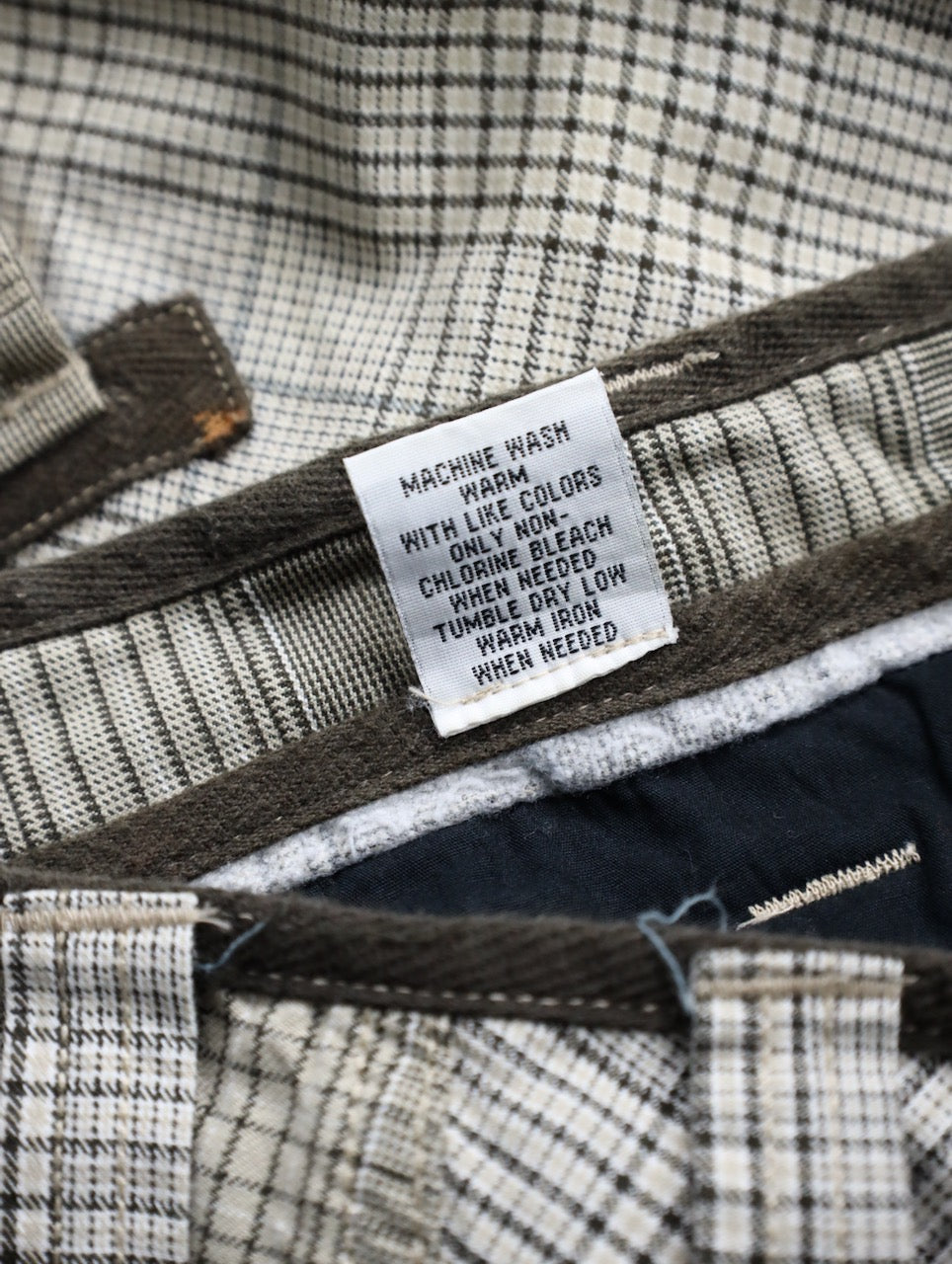 multi check cargo half pants white-brown-lihgtblue