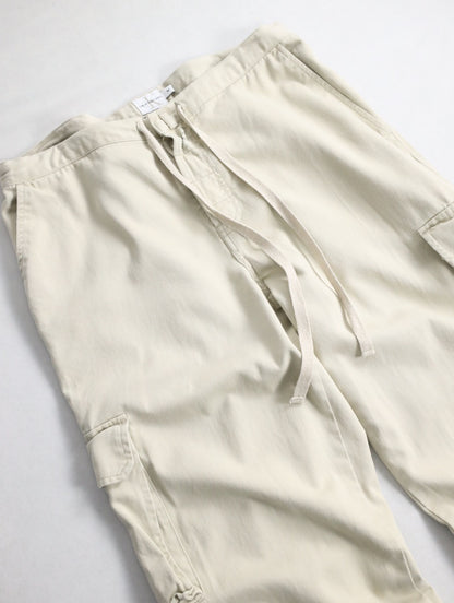 90-00s Calvin Klein cotton wide easy pants lihgtbeige