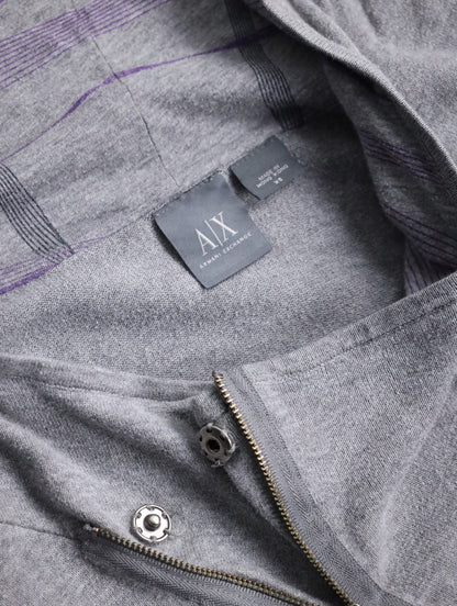 ARMANI EXCHANGE cotton hoodie gray