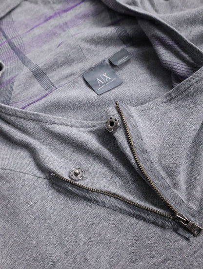 ARMANI EXCHANGE cotton hoodie gray