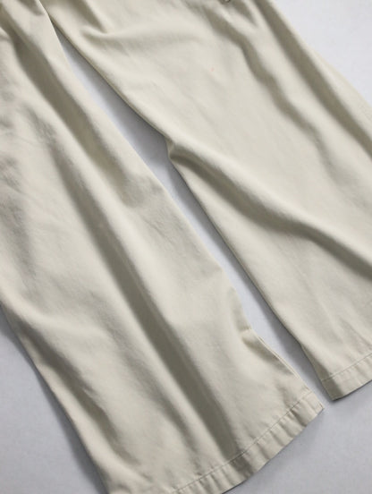 90-00s Calvin Klein cotton wide easy pants lihgtbeige