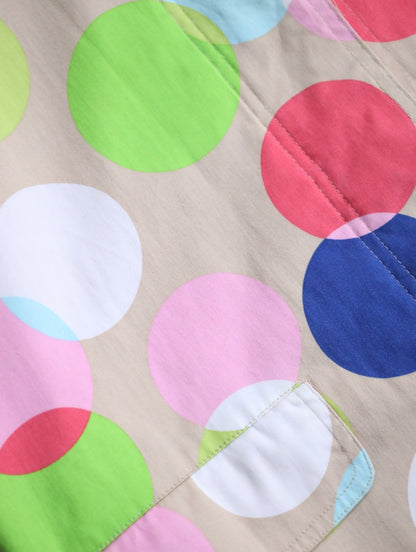 color dot half balmacaan coat multi