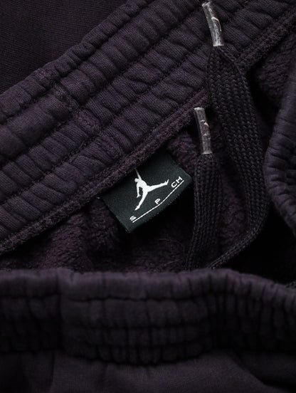 JORDAN wide sweat pants burgundy