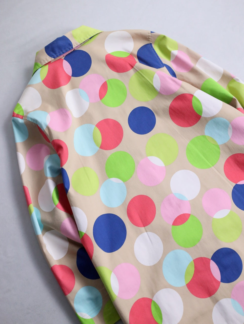 color dot half balmacaan coat multi