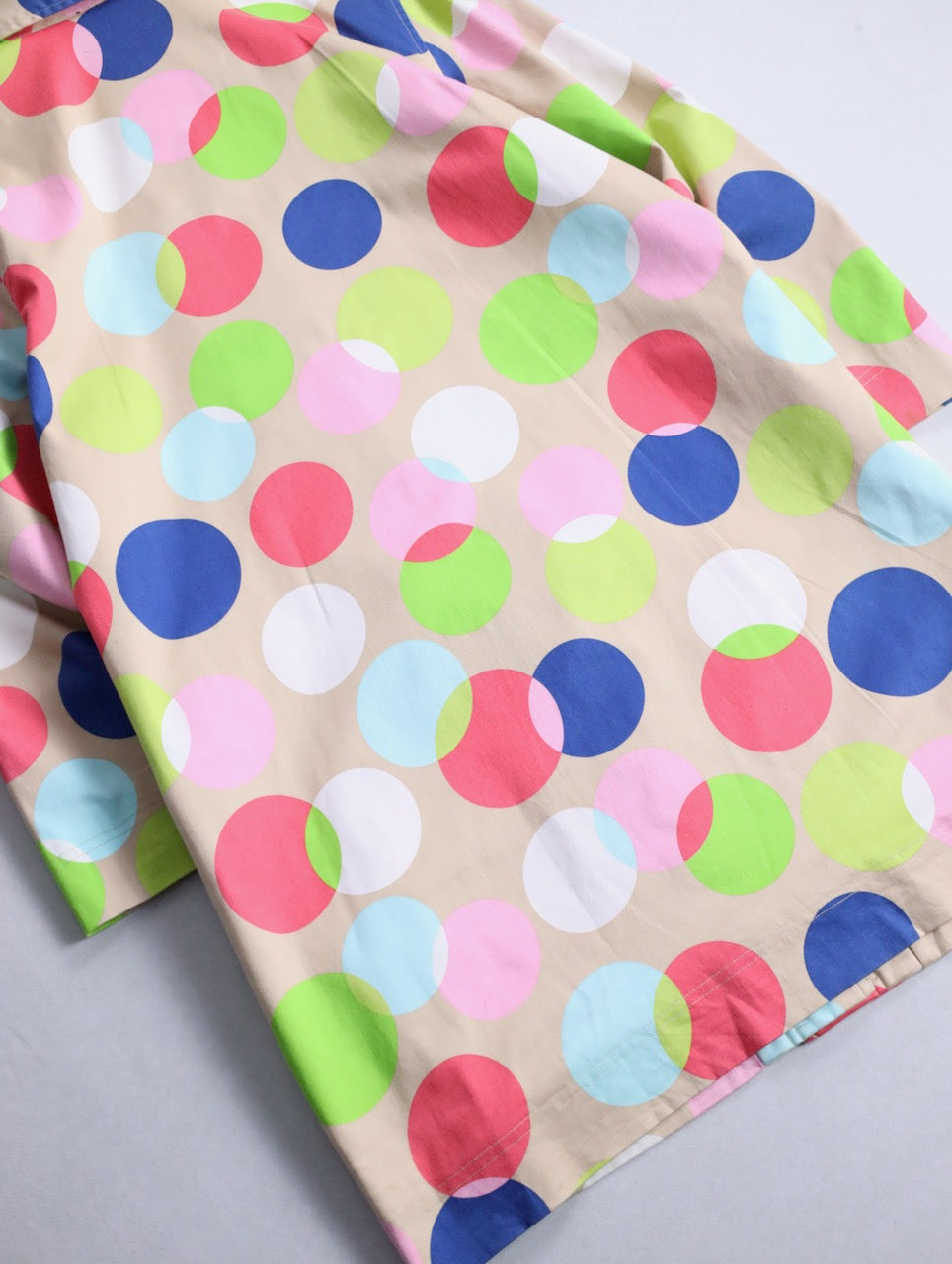color dot half balmacaan coat multi