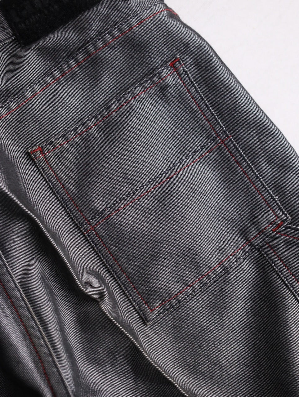 guess jeans metallic wide denim painter pants gray