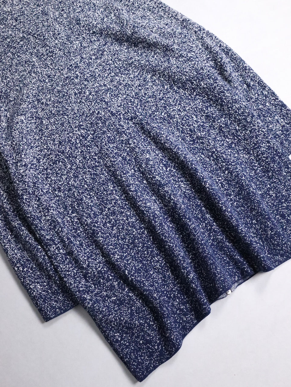CHICO'S flecked gradation zip hoodie white-navy
