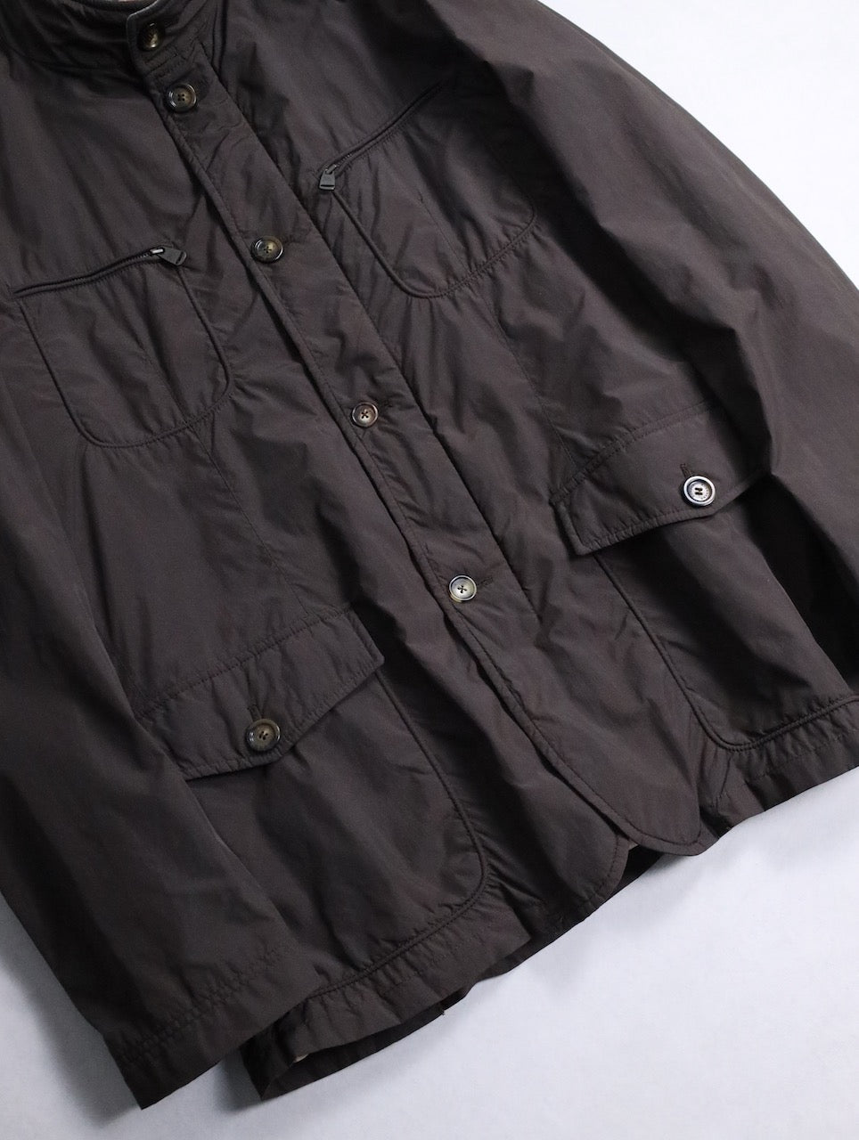 BERBERRY stand neck puffer jacket brown