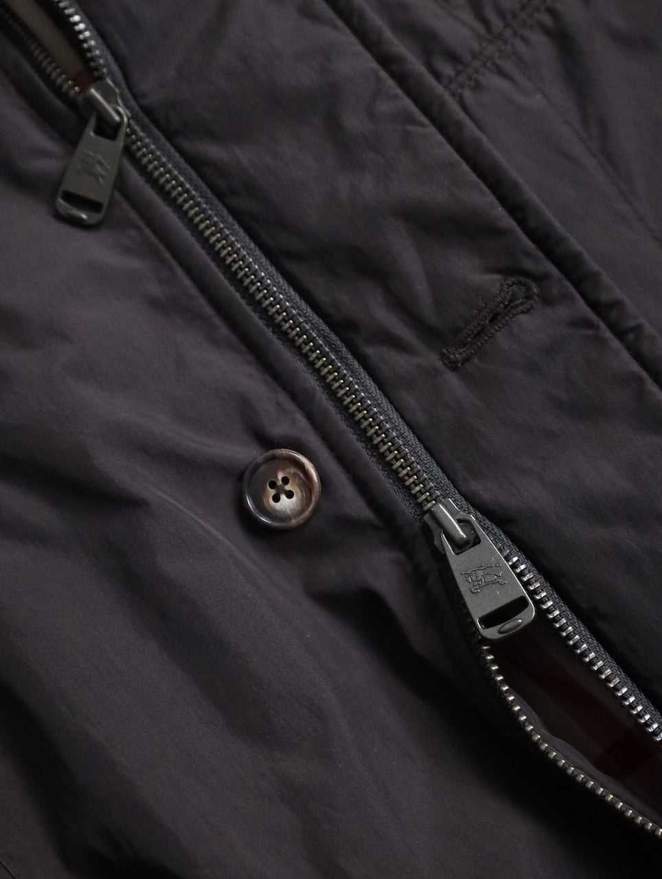 BERBERRY stand neck puffer jacket brown