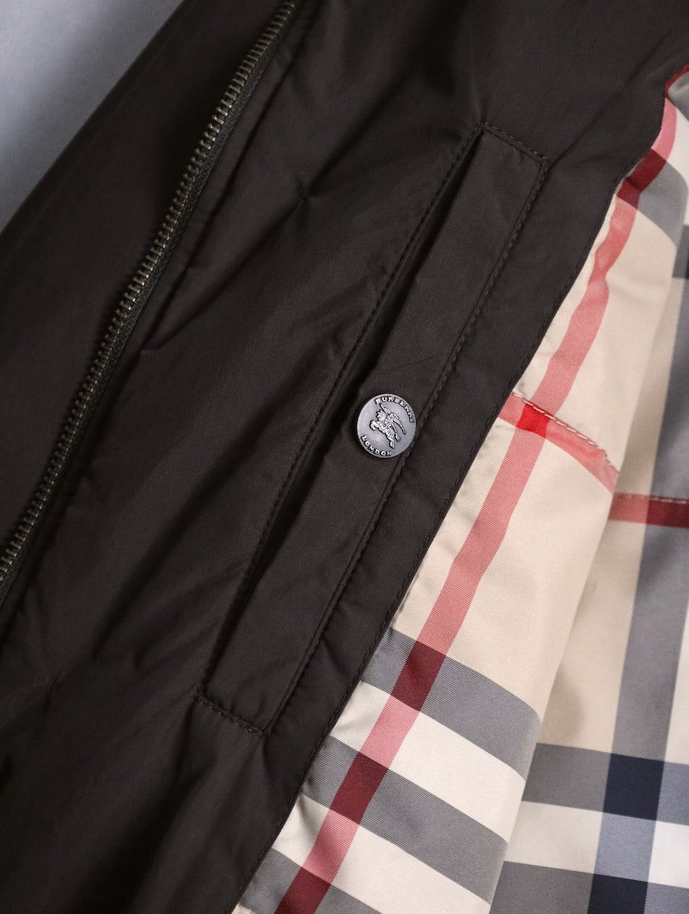 BERBERRY stand neck puffer jacket brown