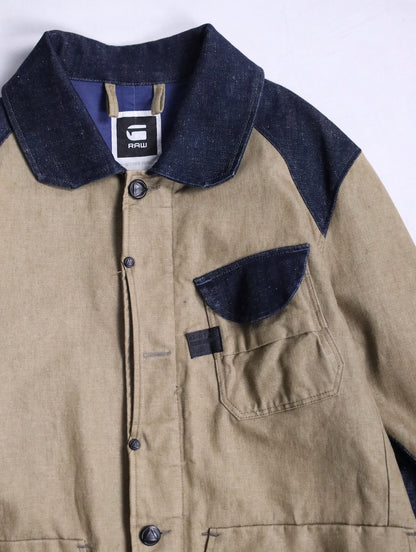 G-STAR RAW 2tone denim work jacket beige-indigo