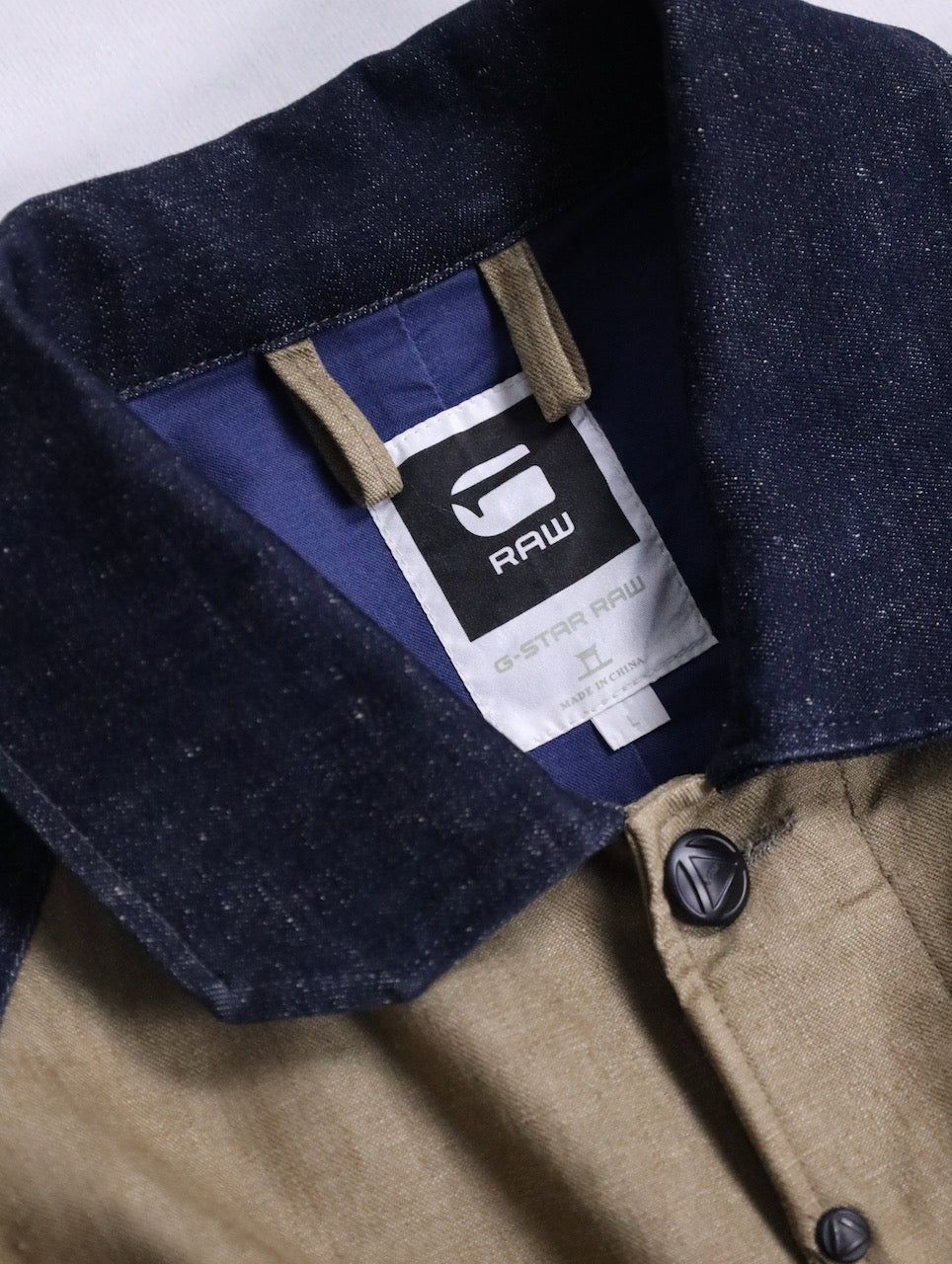 G-STAR RAW 2tone denim work jacket beige-indigo