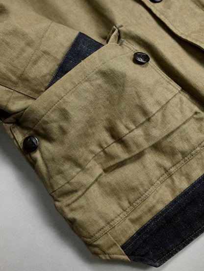 G-STAR RAW 2tone denim work jacket beige-indigo