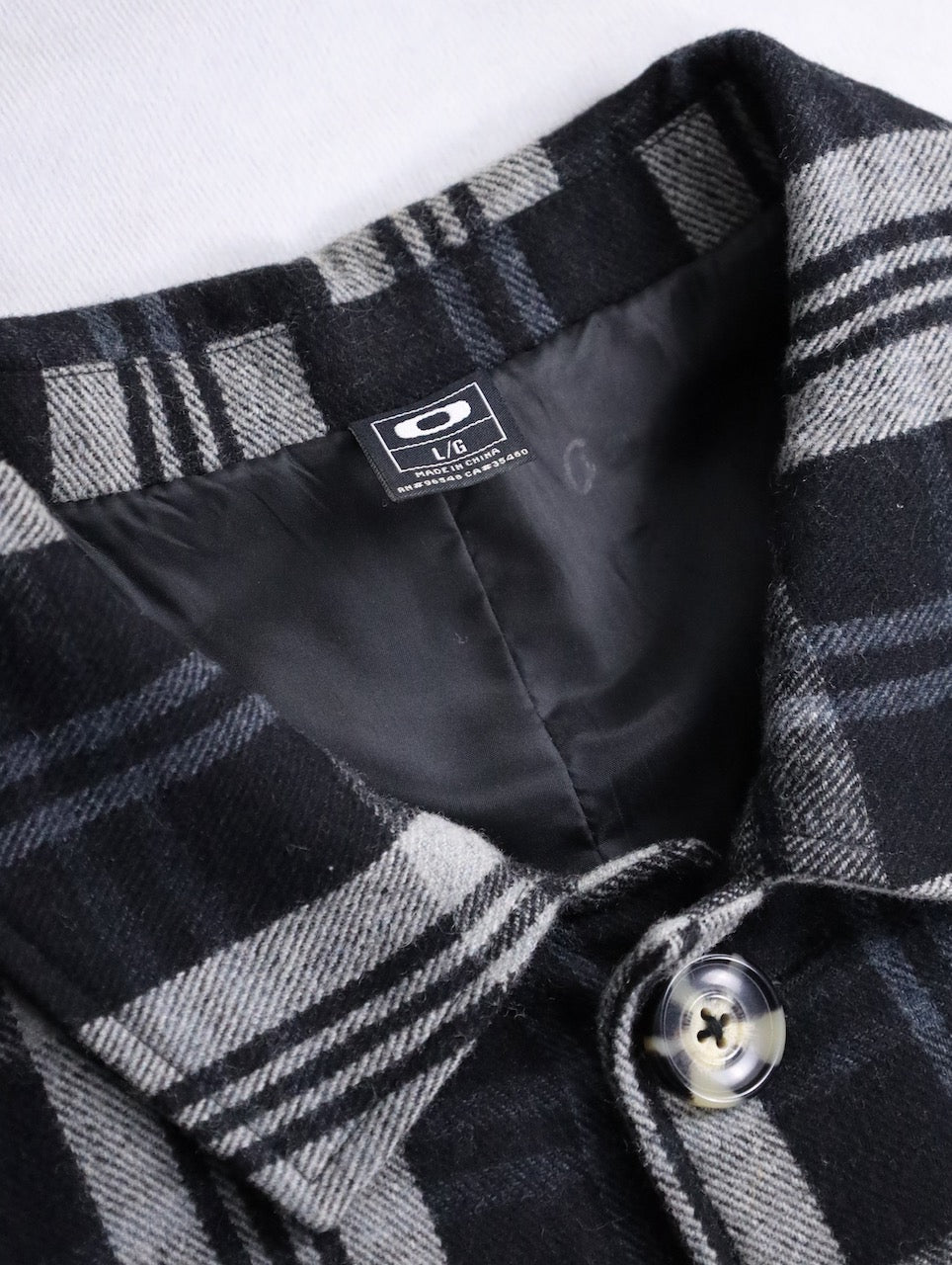 ORKLEY check half coat black-white