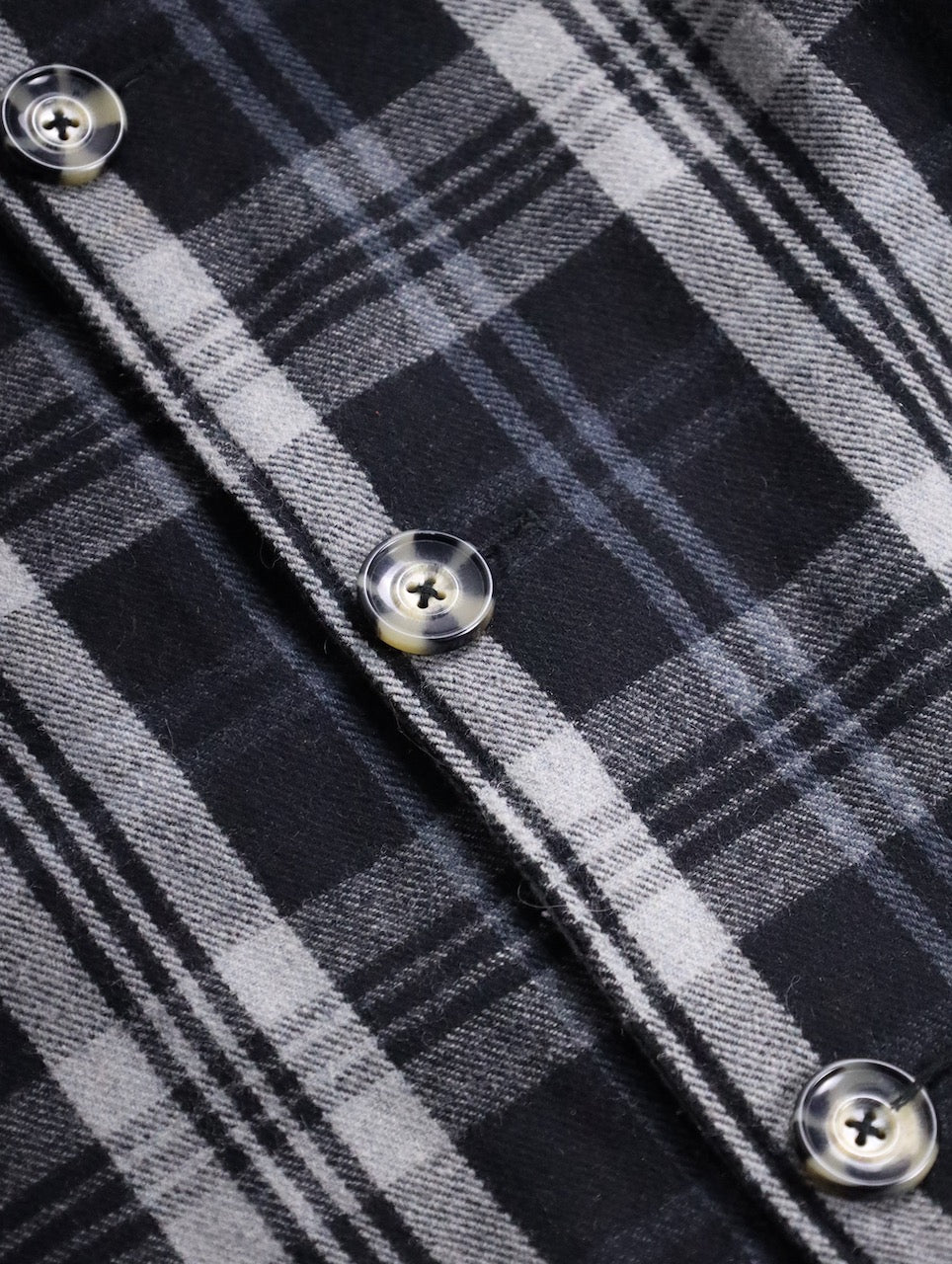 ORKLEY check half coat black-white