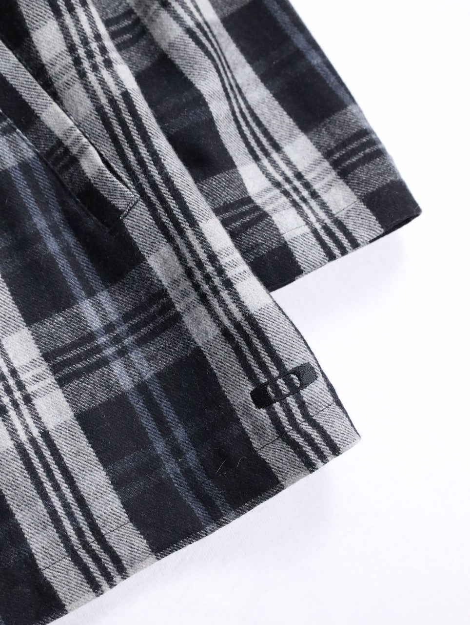 ORKLEY check half coat black-white