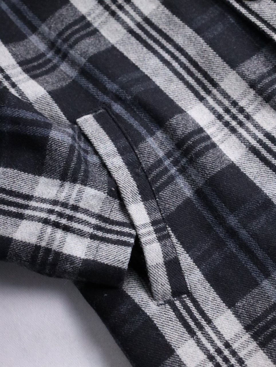 ORKLEY check half coat black-white