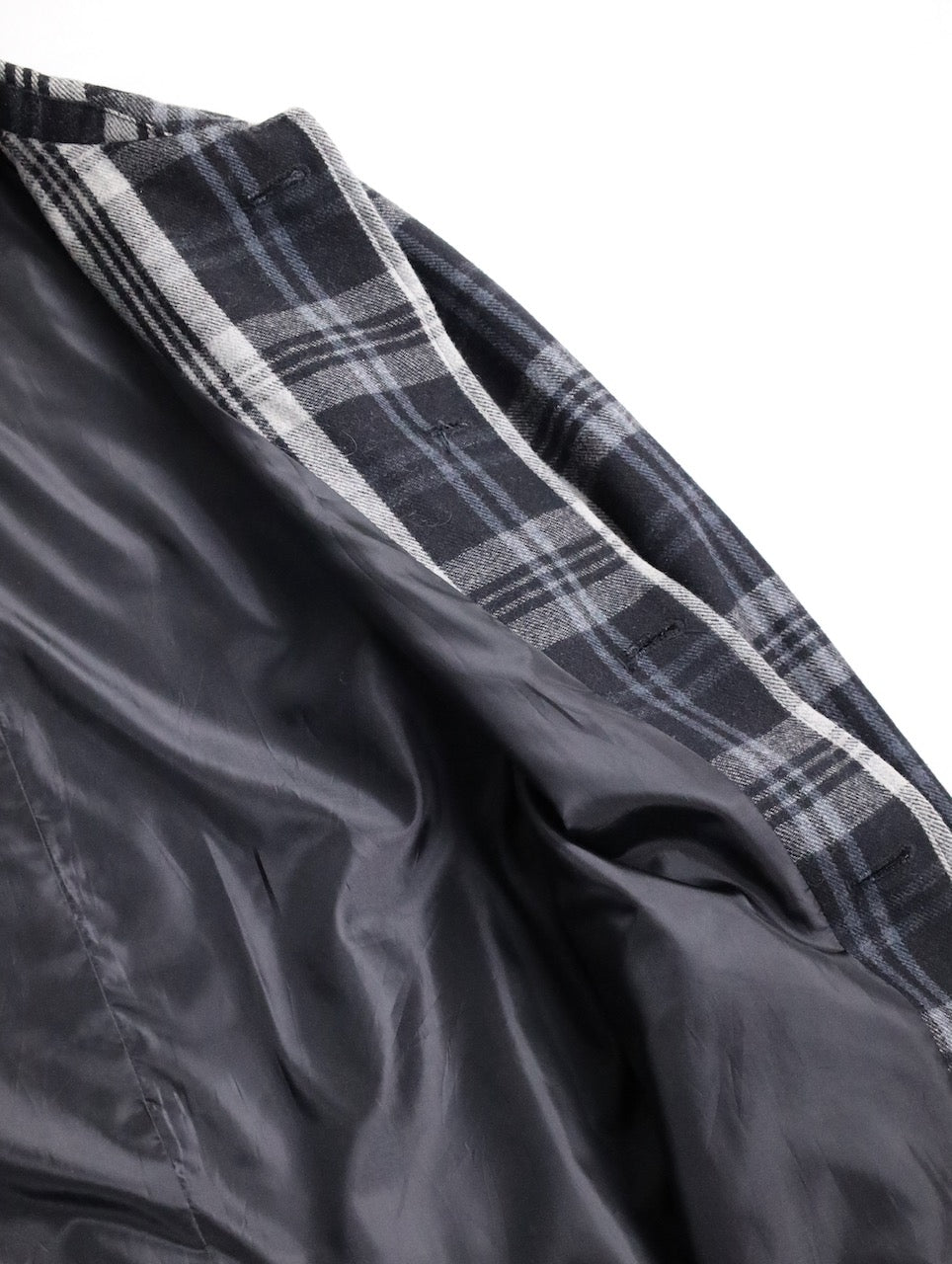 ORKLEY check half coat black-white