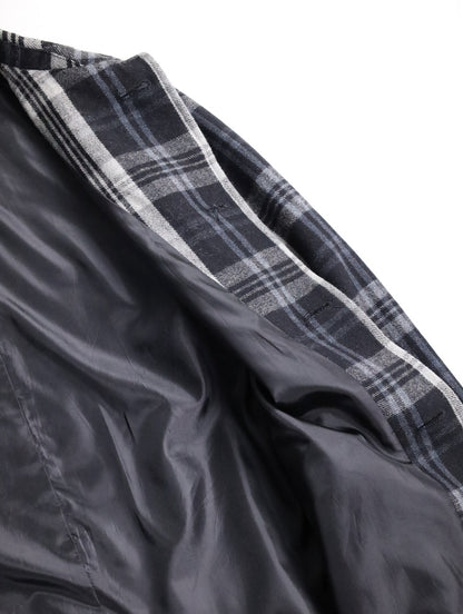 ORKLEY check half coat black-white