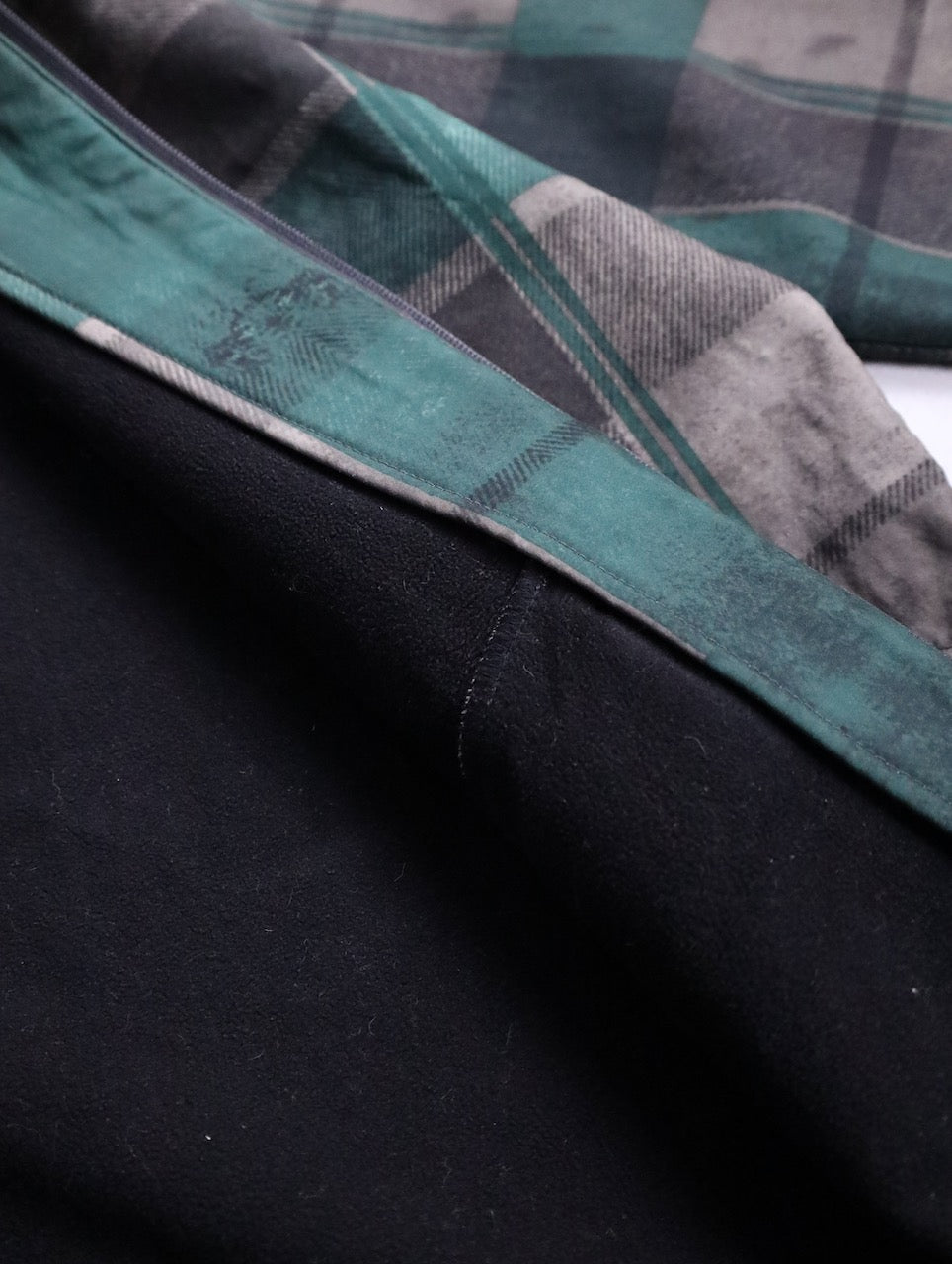 BILLA BONG check hooded jacket green-gray-black
