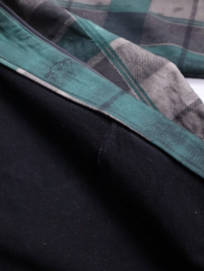 BILLA BONG check hooded jacket green-gray-black