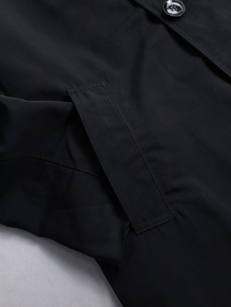 Burberry nylon half coat black