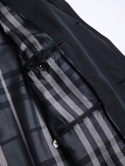 Burberry nylon half coat black
