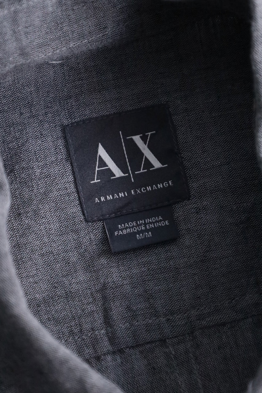 ARMANI EXCHANGE linen shirt gray