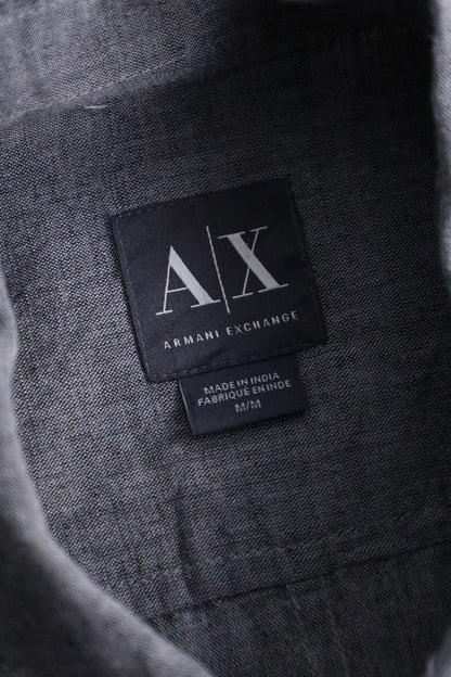 ARMANI EXCHANGE linen shirt gray